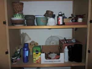 So tidy! Note the apposite use of old cardboard boxes...